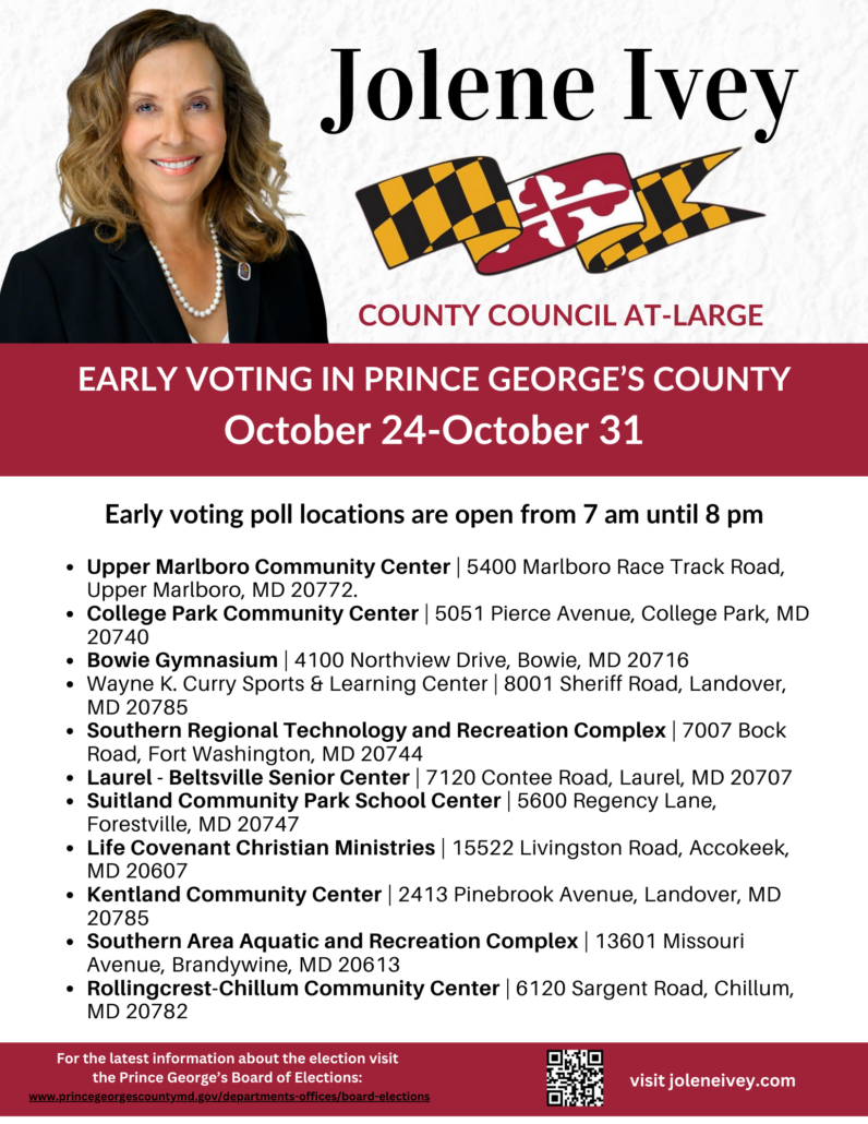 Early voting information for prince george's county. Includes early voting in-person locations and important dates.